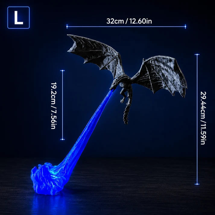 3D Fire-Breathing Dragon with Glowing Flame