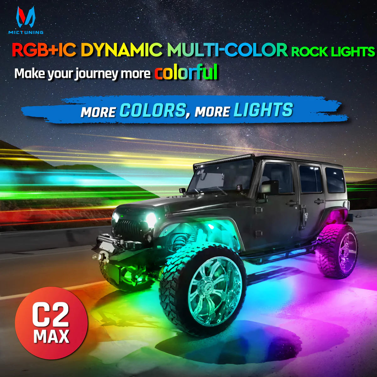 LitGlow Pro RGB IC Rock Light Kit (2-24 Pods)