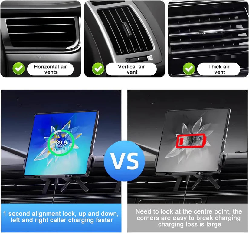 2-in-1 Fast Charging Smartphone/Tablet Car Holder