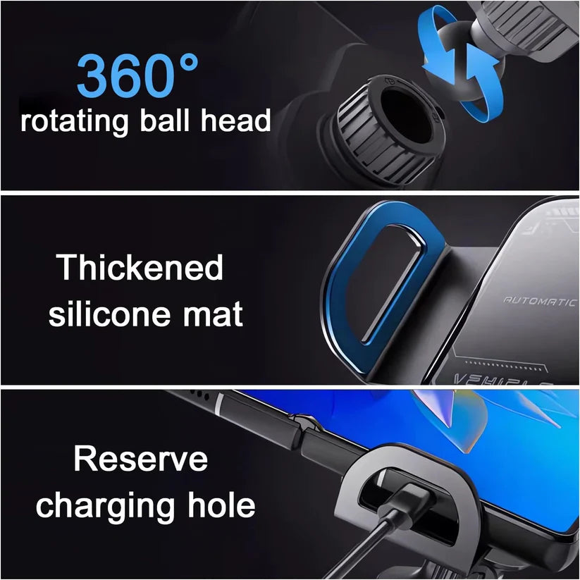 2-in-1 Fast Charging Smartphone/Tablet Car Holder
