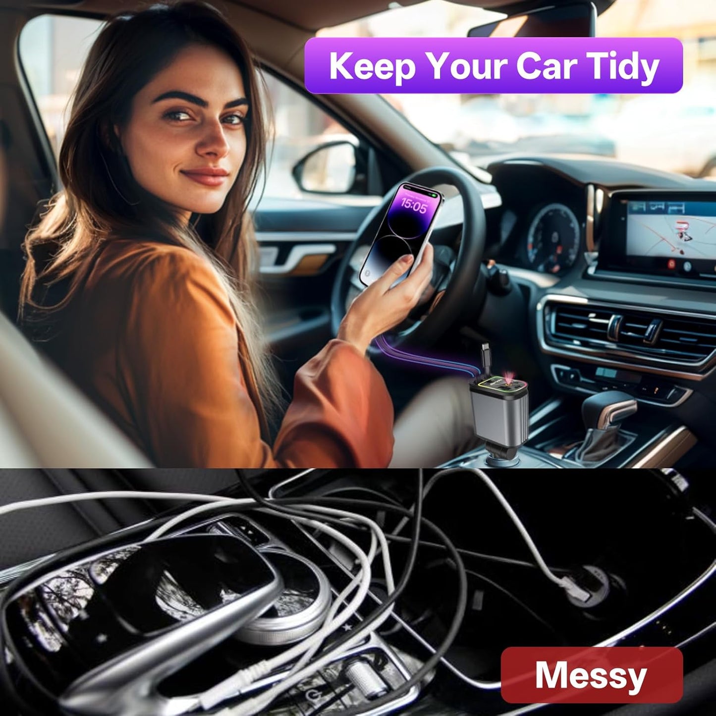 Starlight Retractable Car Charger
