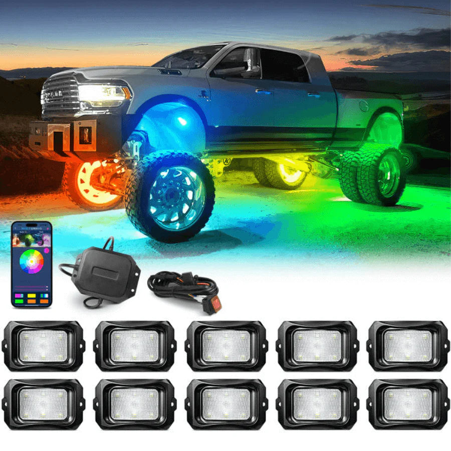 LitGlow Pro RGB IC Rock Light Kit (2-24 Pods)