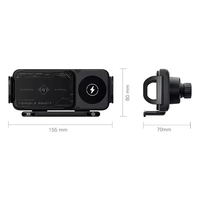 2-in-1 Fast Charging Smartphone/Tablet Car Holder