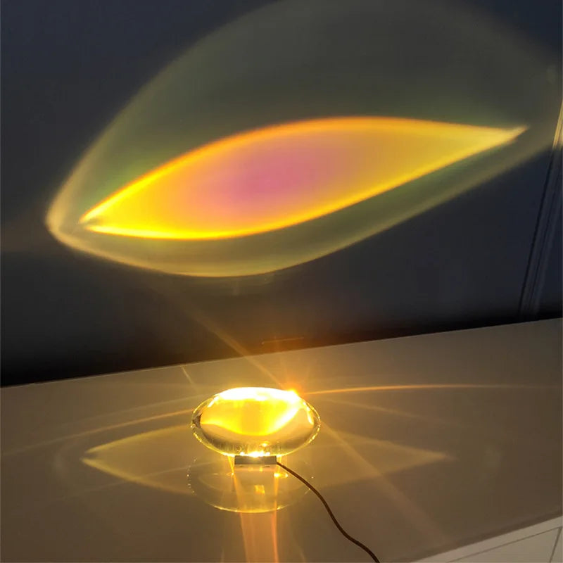 Led Crystal Eye Table Lamp