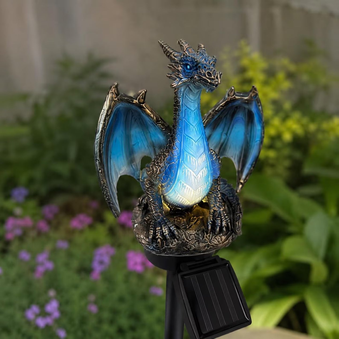 Solar Dragon Garden Figure with LED Light
