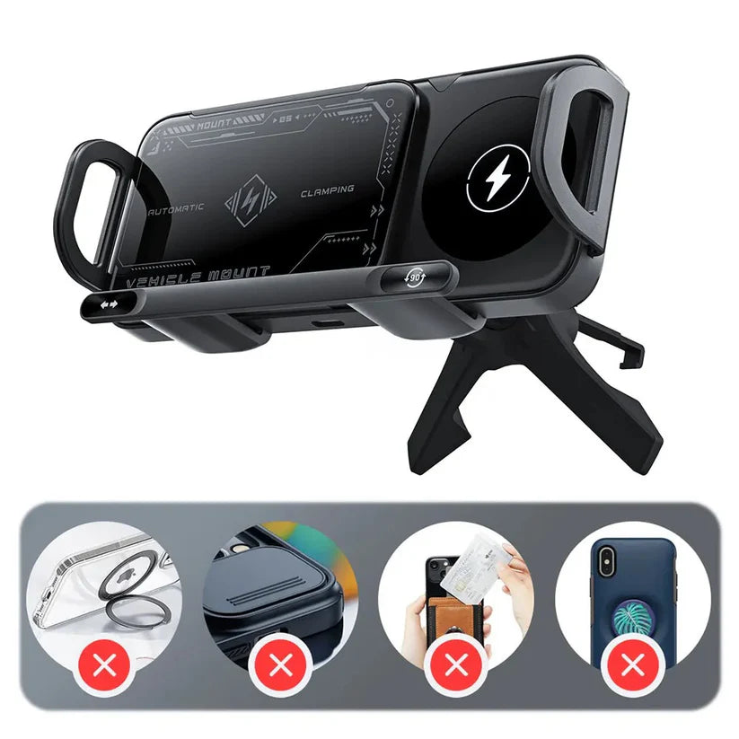 2-in-1 Fast Charging Smartphone/Tablet Car Holder