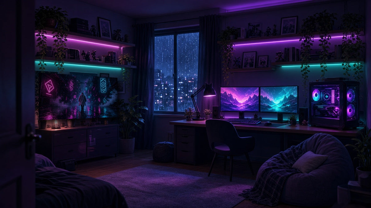 Glow Room wall art shown in a room