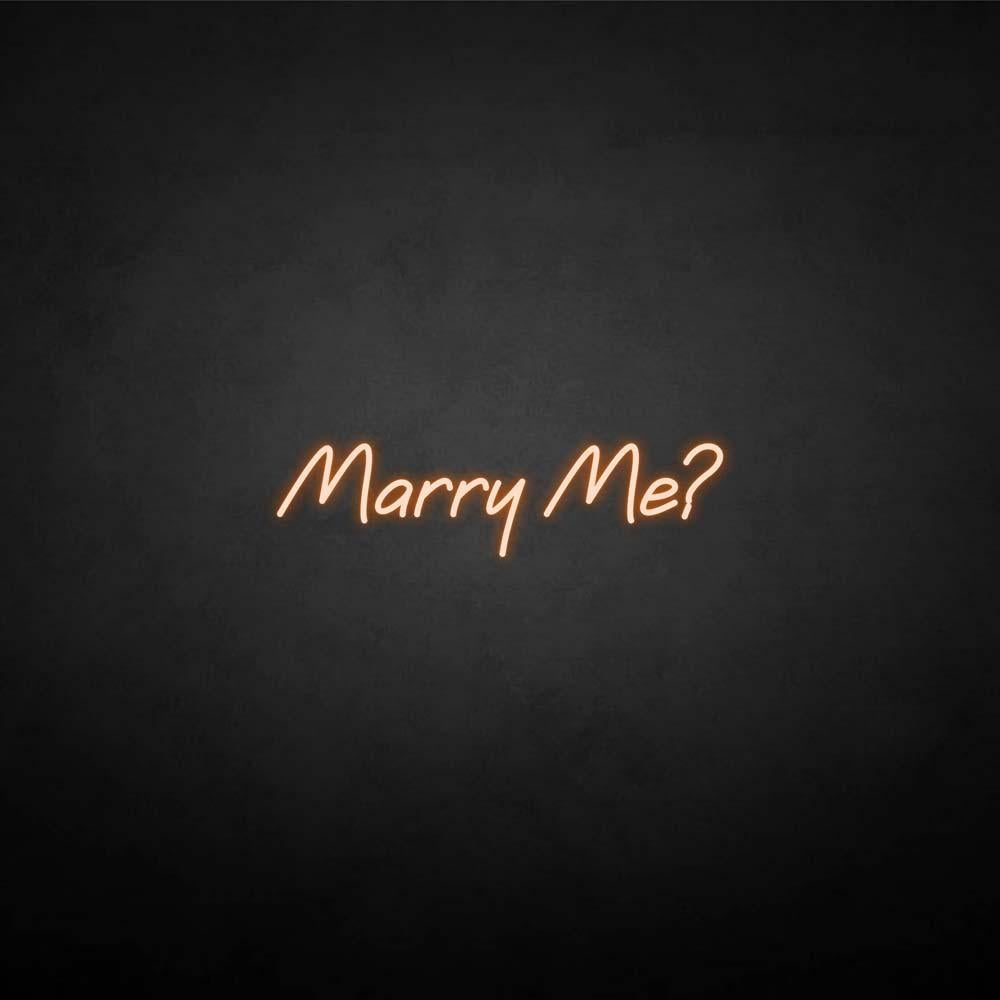 'Marry me ?' neon sign