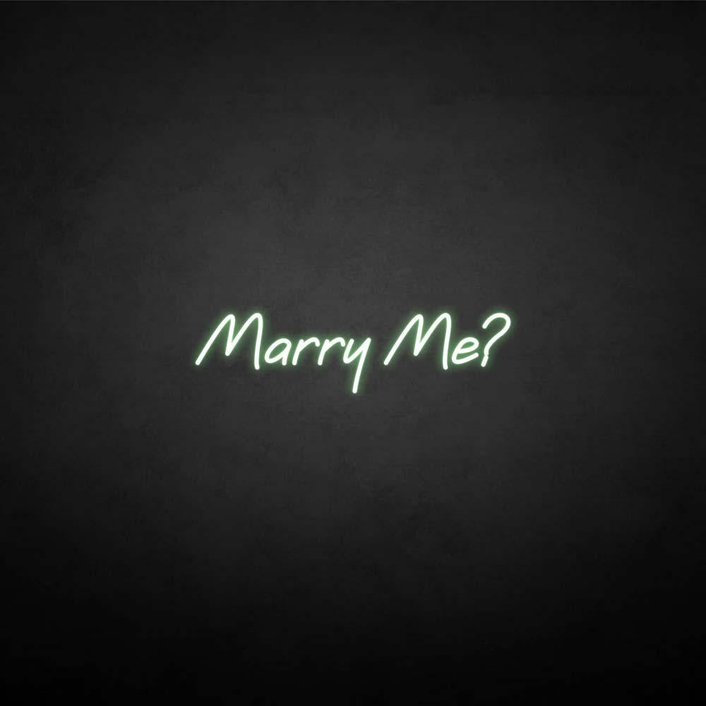 'Marry me ?' neon sign