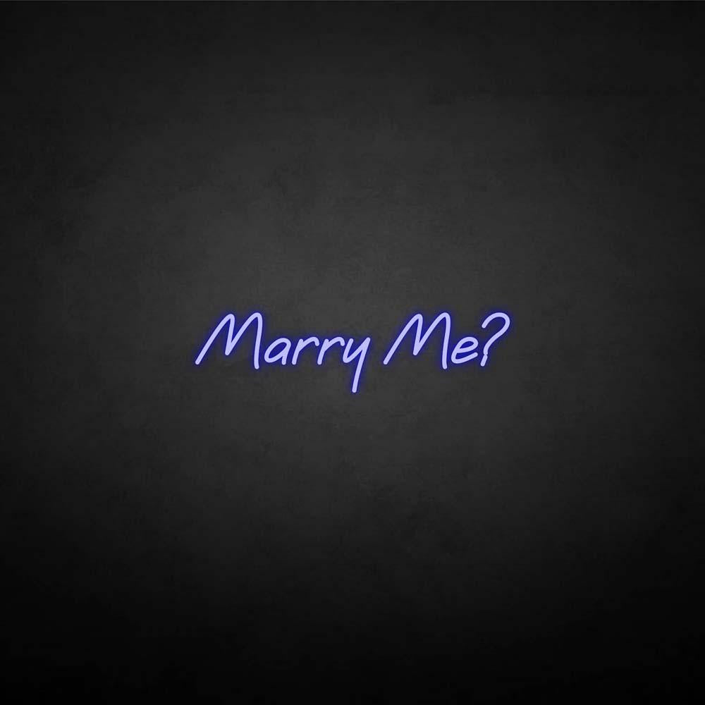 'Marry me ?' neon sign