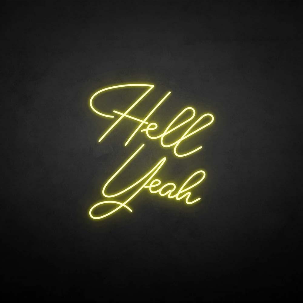 'Hell yeah' neon sign