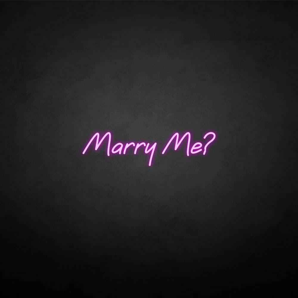 'Marry me ?' neon sign