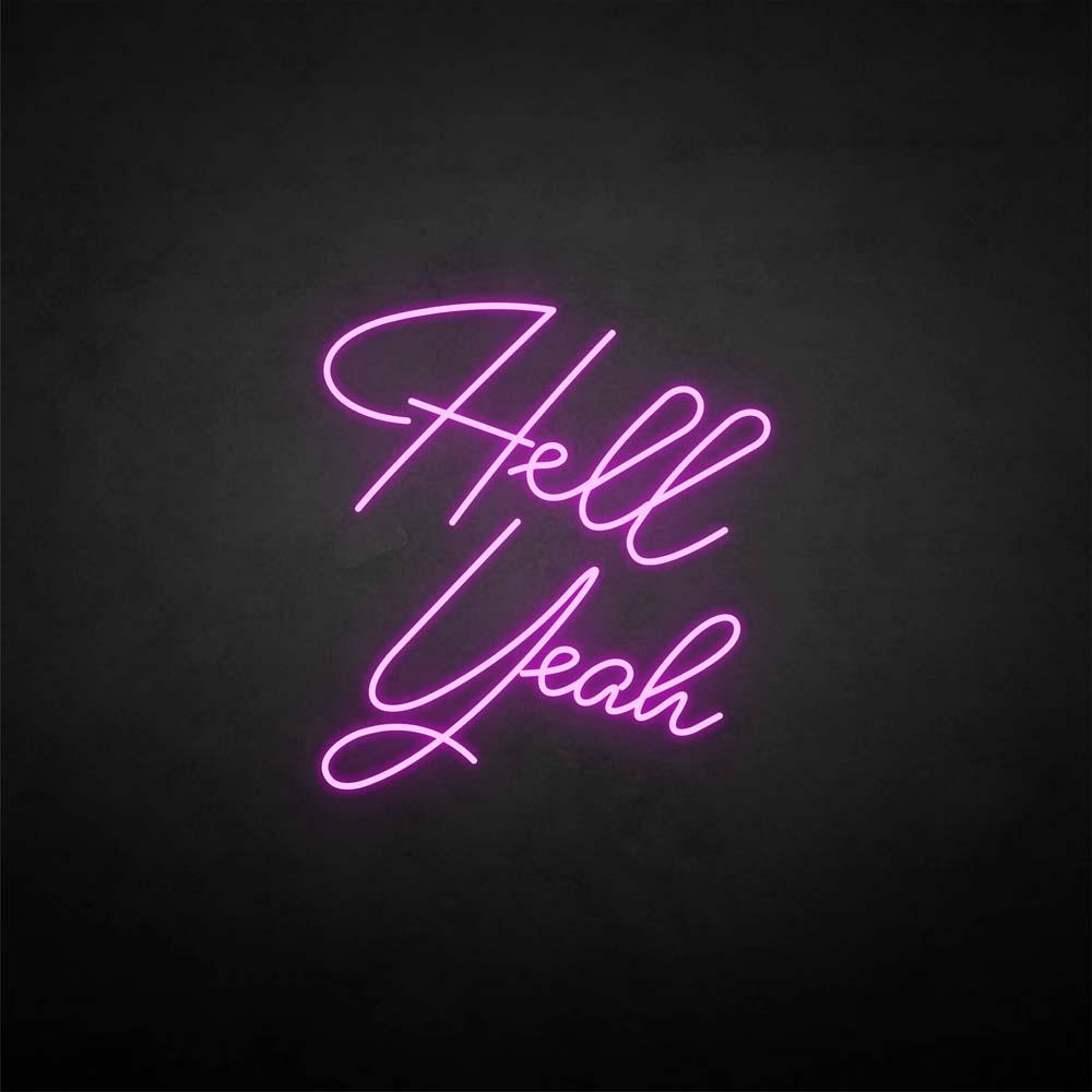 'Hell yeah' neon sign