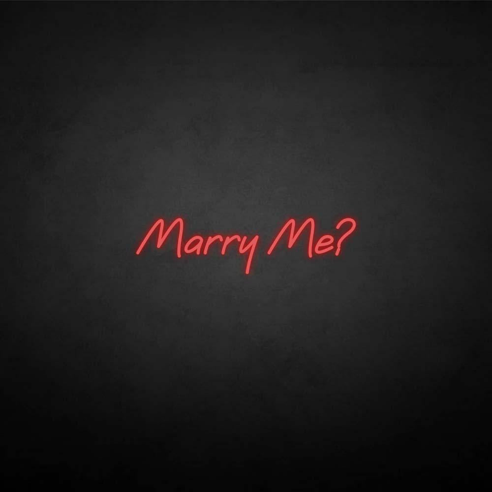 'Marry me ?' neon sign