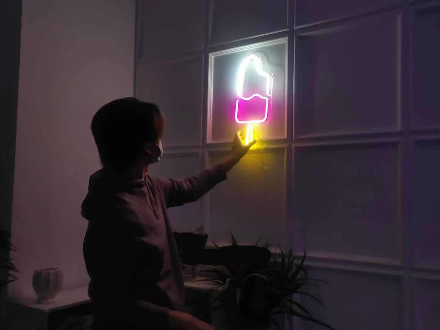 'popsicle' neon sign