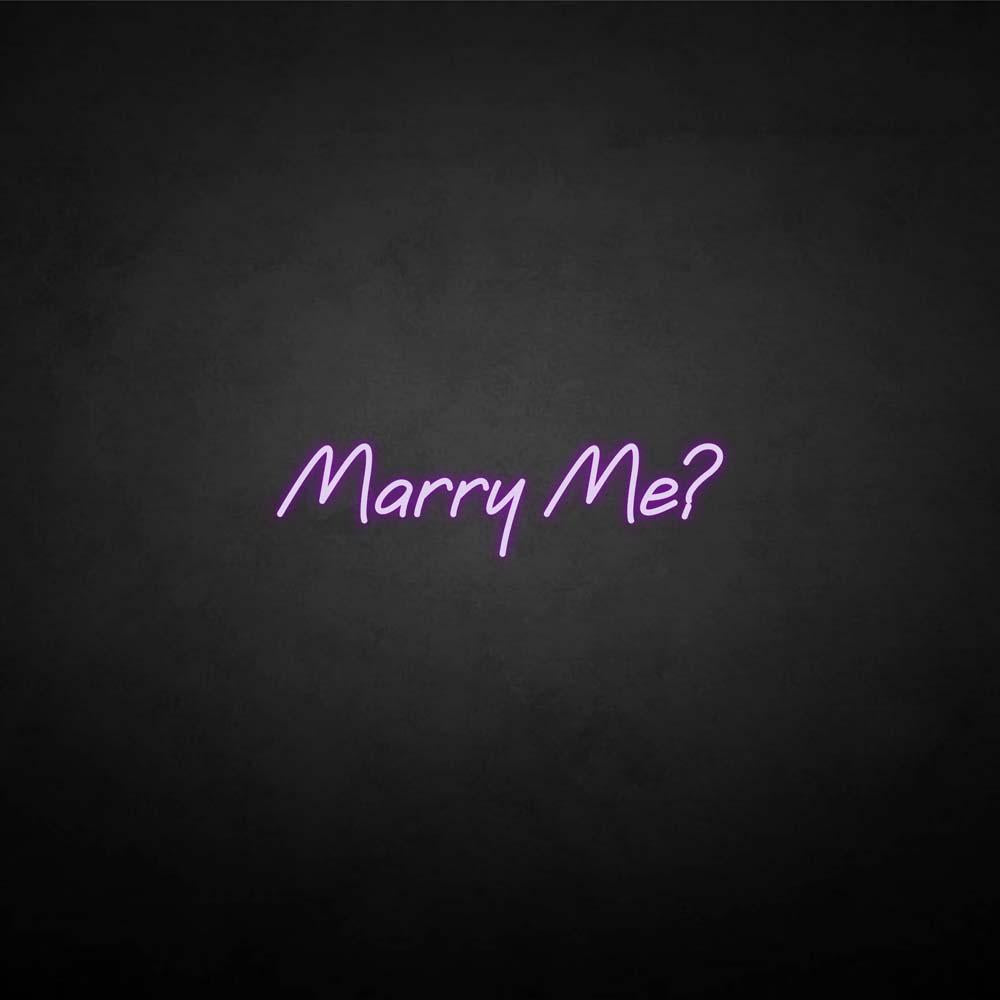 'Marry me ?' neon sign