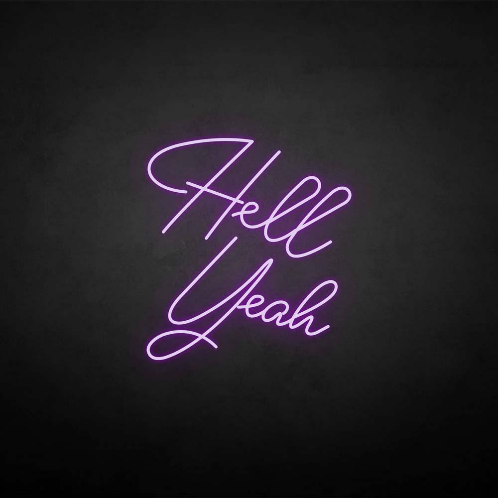 'Hell yeah' neon sign