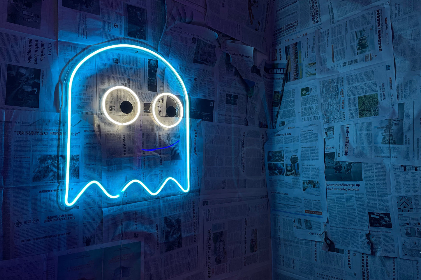 'ghost' neon sign