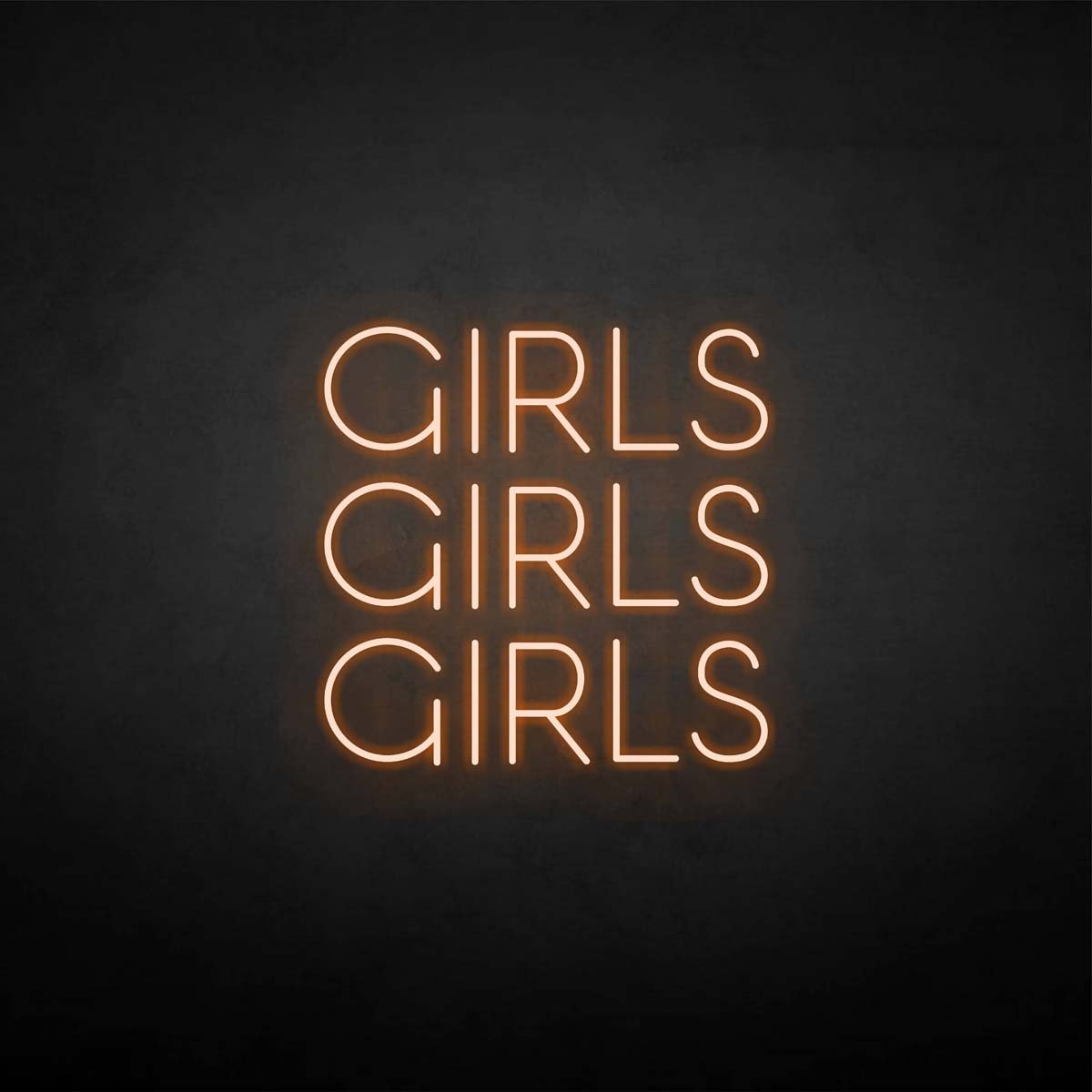'girls girls girls' neon sign