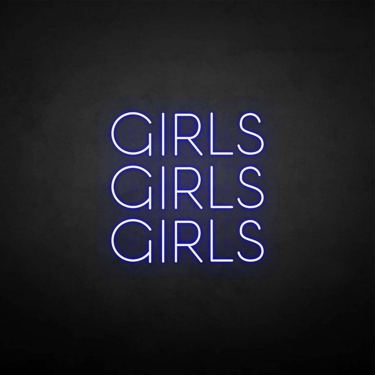 'girls girls girls' neon sign