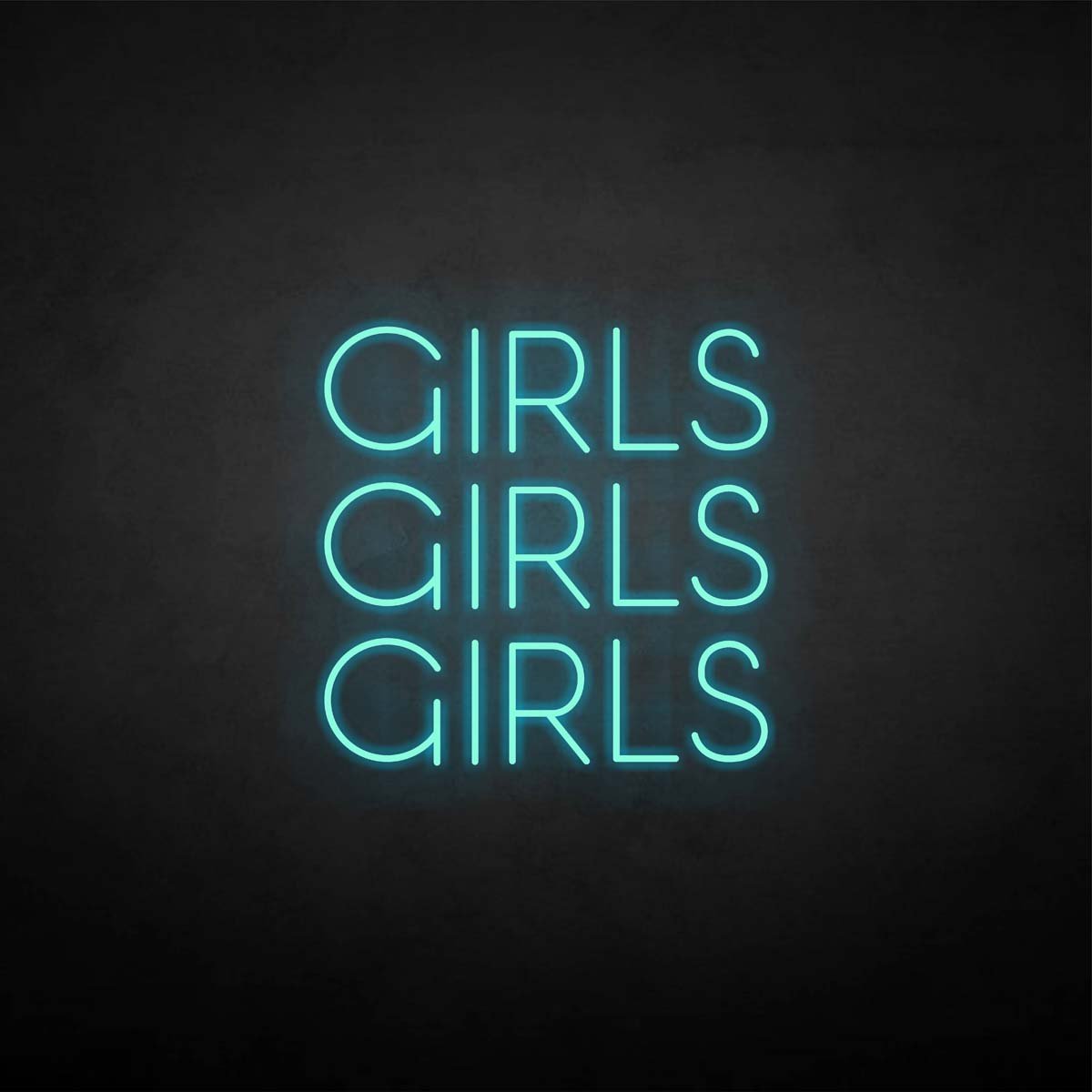 'girls girls girls' neon sign