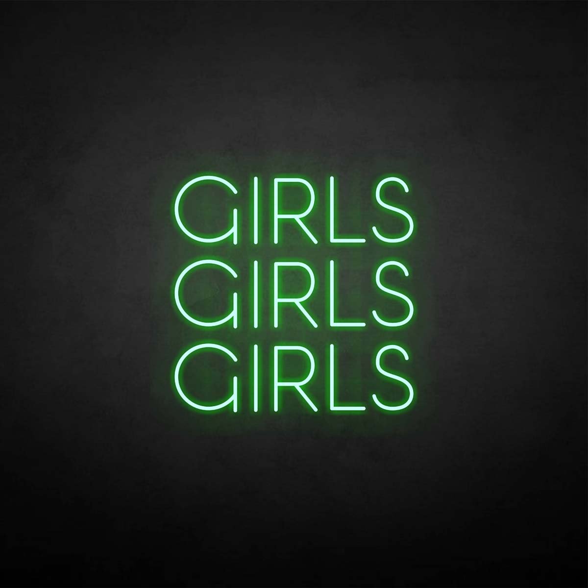 'girls girls girls' neon sign