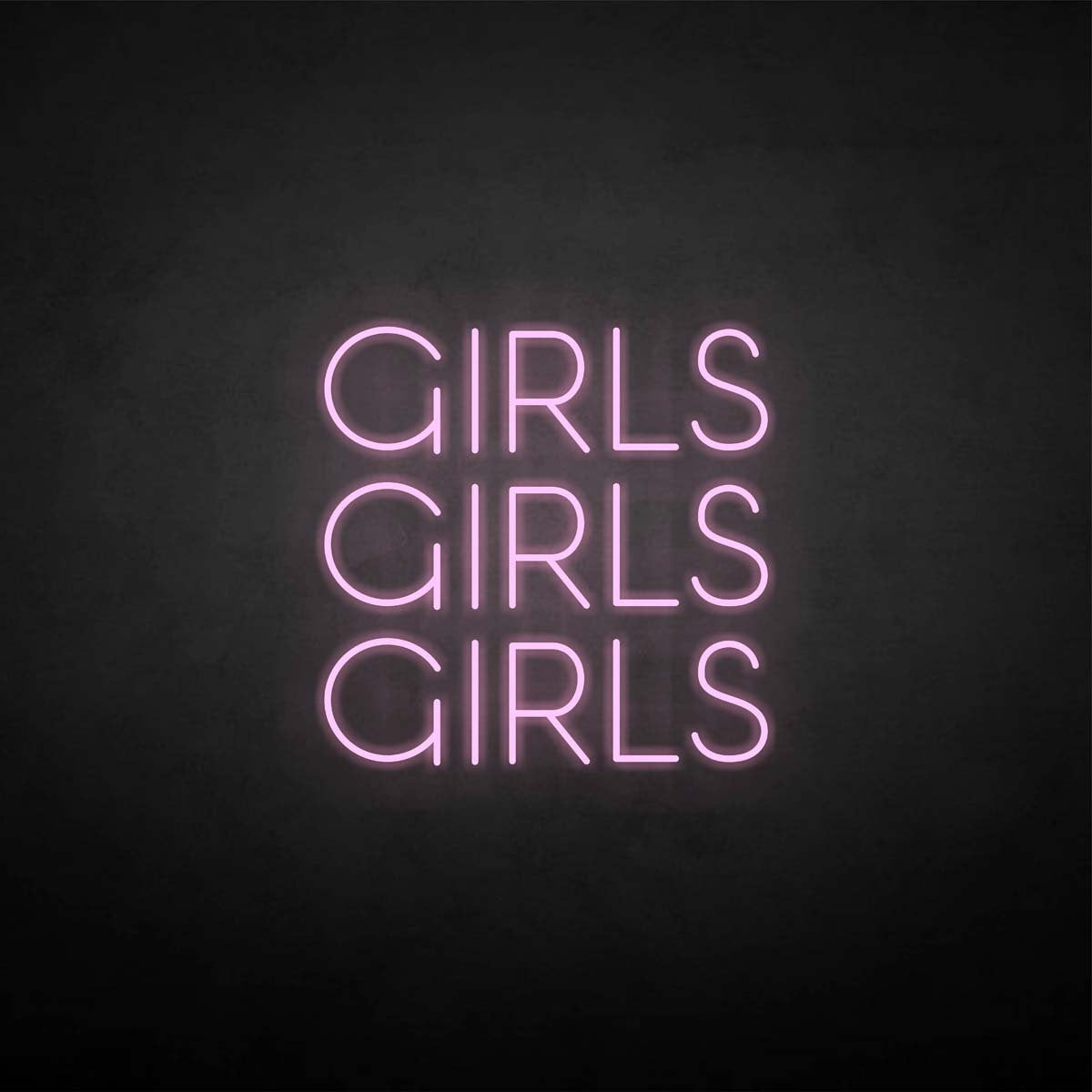 'girls girls girls' neon sign