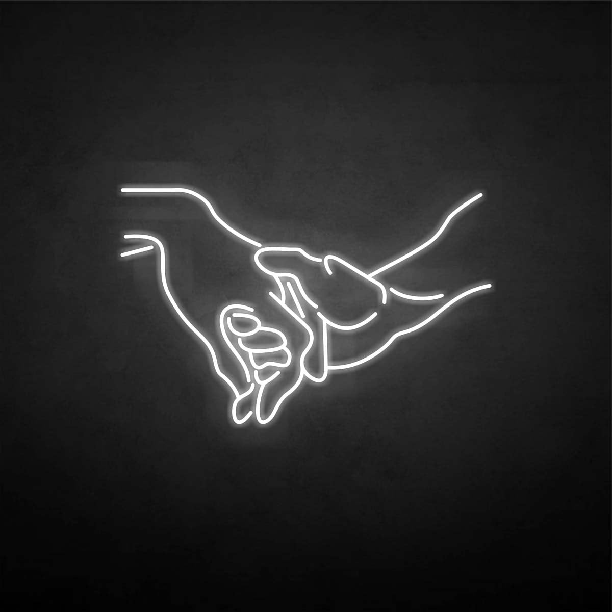 'Hand in hand' neon sign