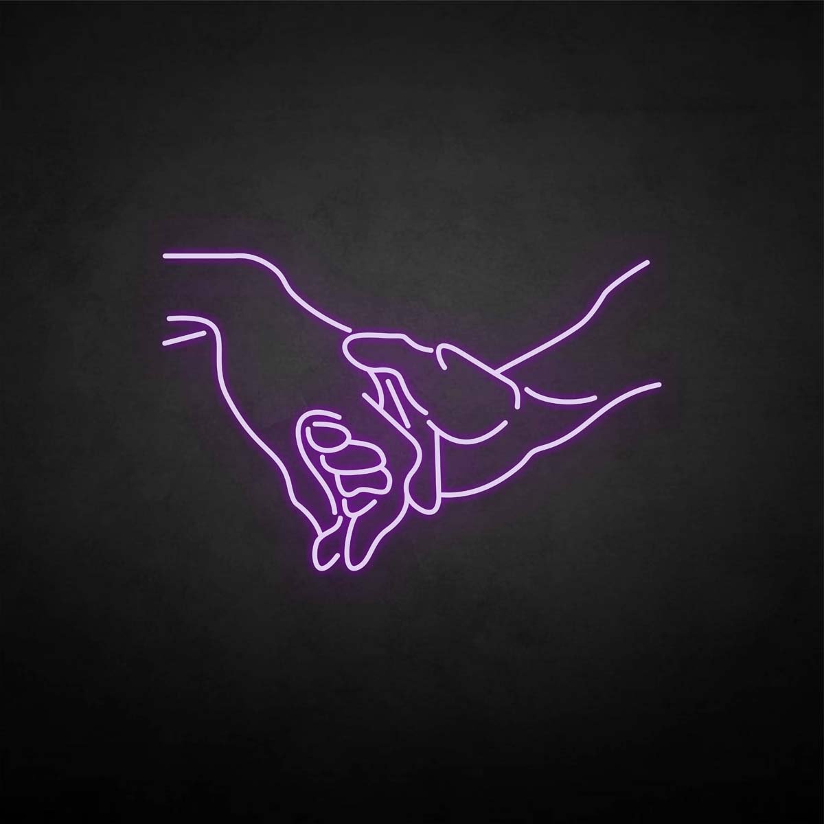 'Hand in hand' neon sign