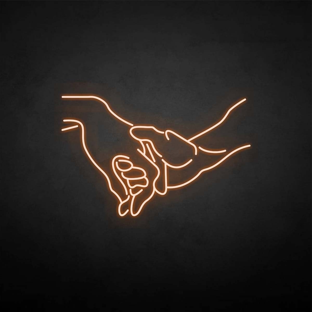 'Hand in hand' neon sign