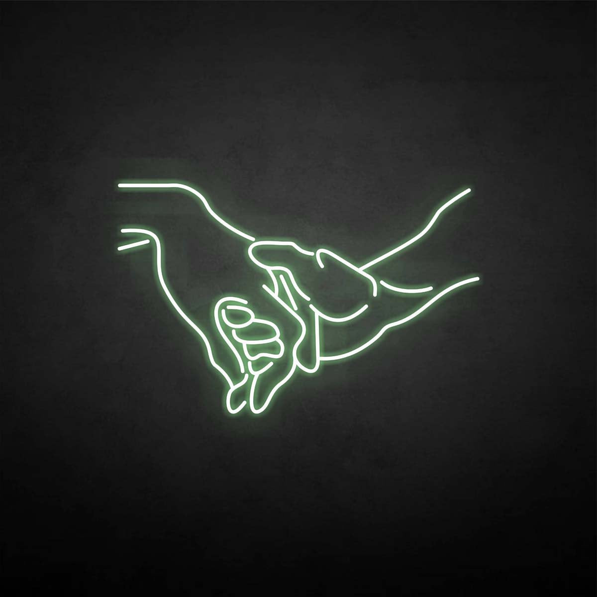 'Hand in hand' neon sign