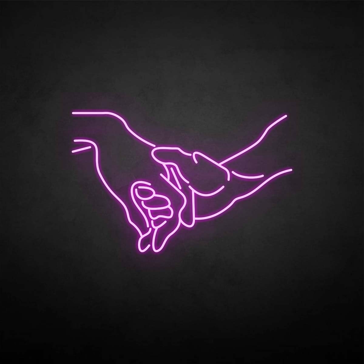 'Hand in hand' neon sign