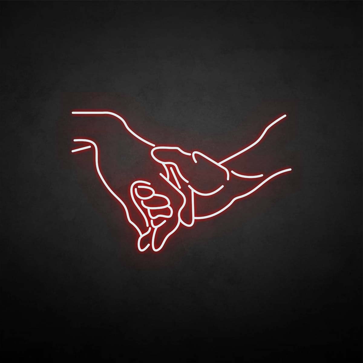 'Hand in hand' neon sign