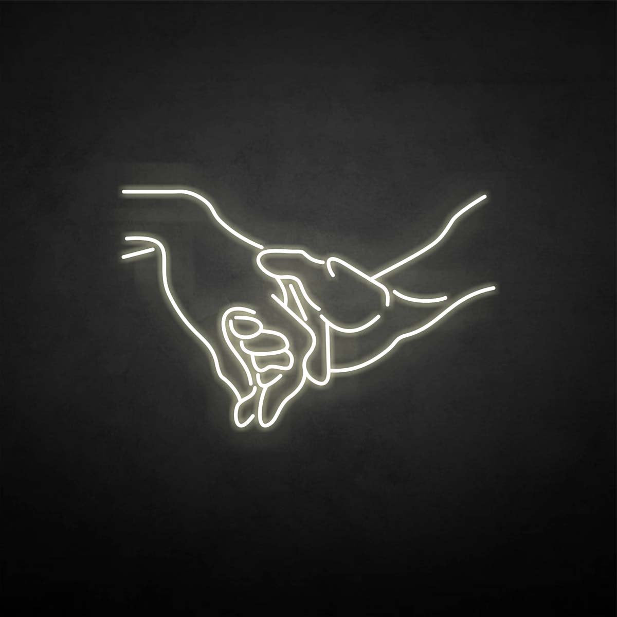 'Hand in hand' neon sign