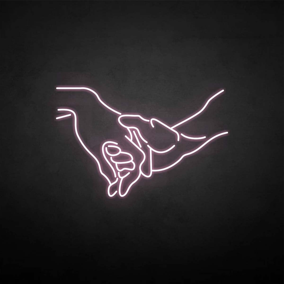 'Hand in hand' neon sign