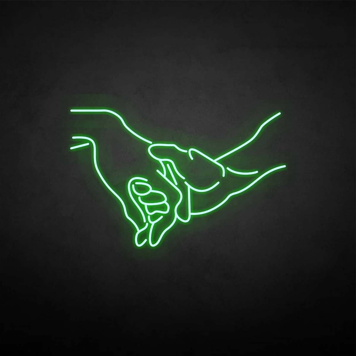 'Hand in hand' neon sign