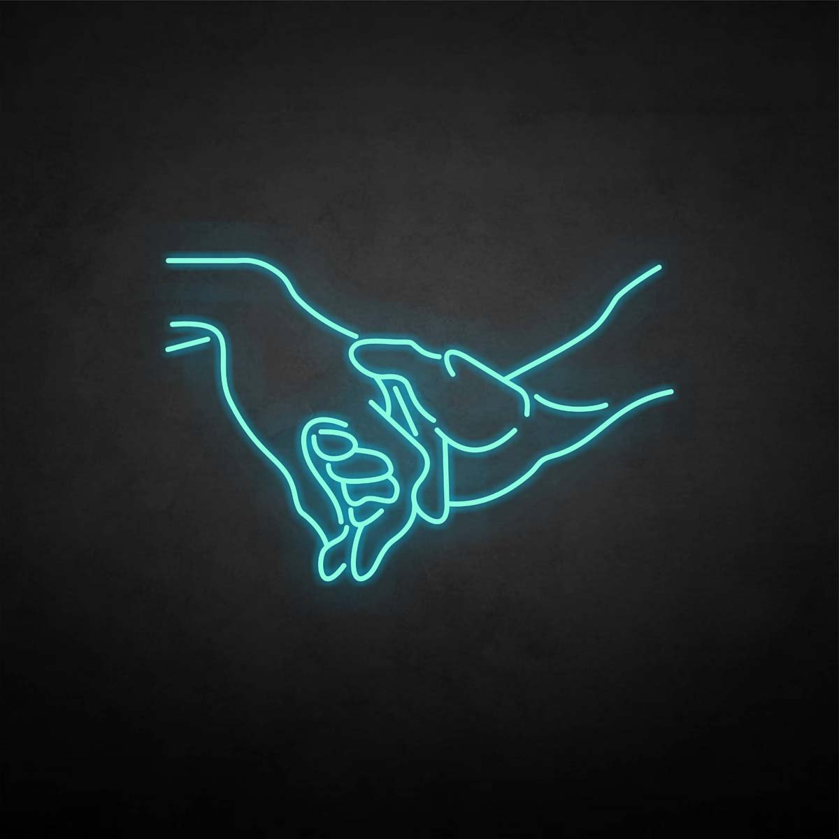 'Hand in hand' neon sign