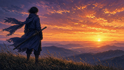 Last Light Ronin anime-style wall art