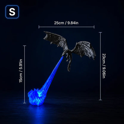 3D Fire-Breathing Dragon with Glowing Flame