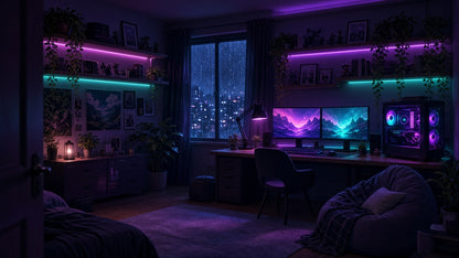 Glow Room anime-style wall art