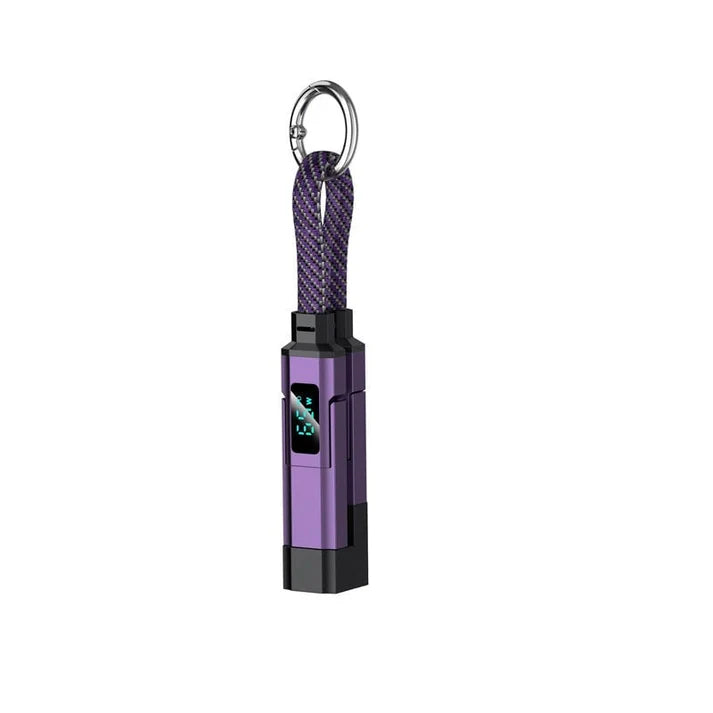 4-in-1 Smart Display Keychain Charging Cable