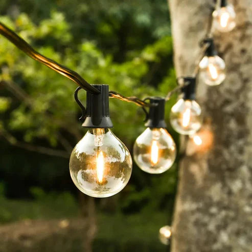 LED Solar / USB Dual Power "Festoon" Globe String Lights