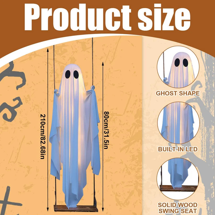 Glowing Ghost Swing for Halloween Decor