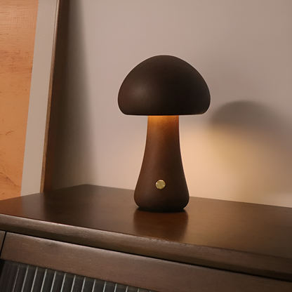 Wooden Cute Mushroom Lamp