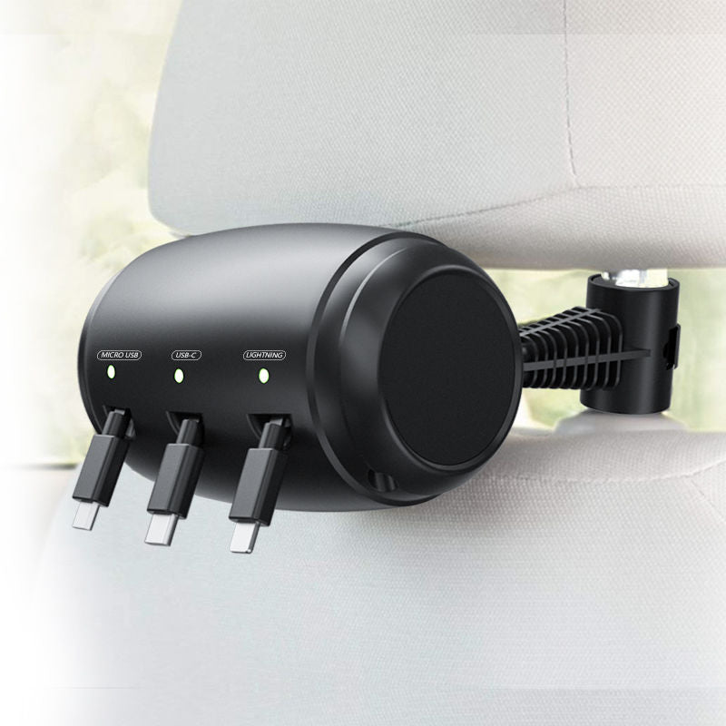 3-in-1 Retractable Backseat Charger