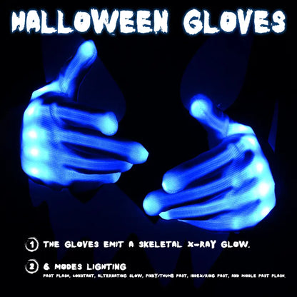 Spooky LED Glowing Skeleton Mask for Halloween Party