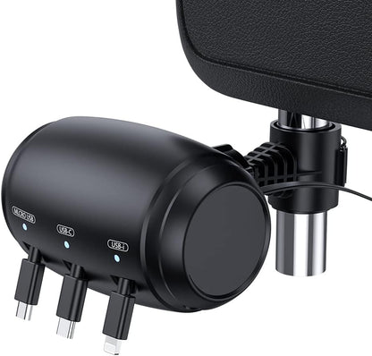 3-in-1 Retractable Backseat Charger