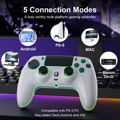 Wireless Game Controller for PS5, PC, Mac, iOS, Android & Steam Deck