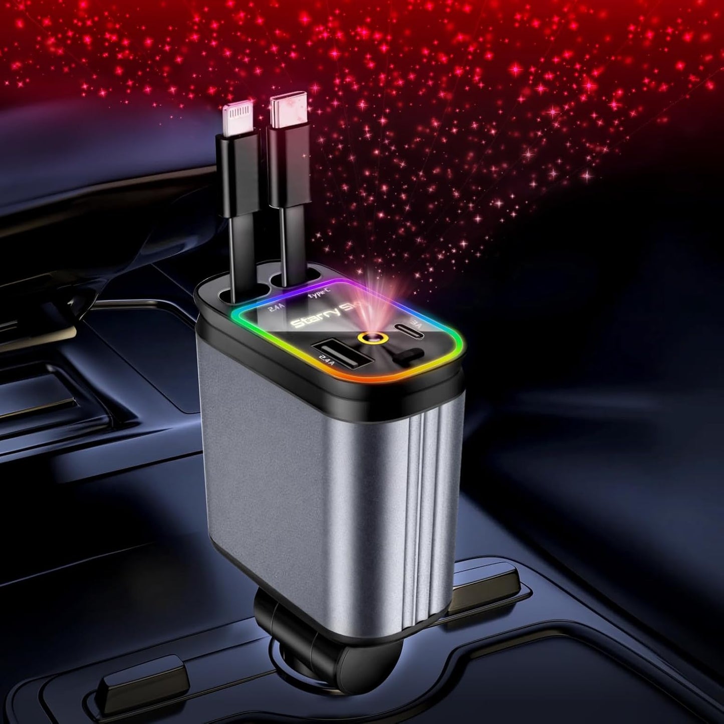 Starlight Retractable Car Charger