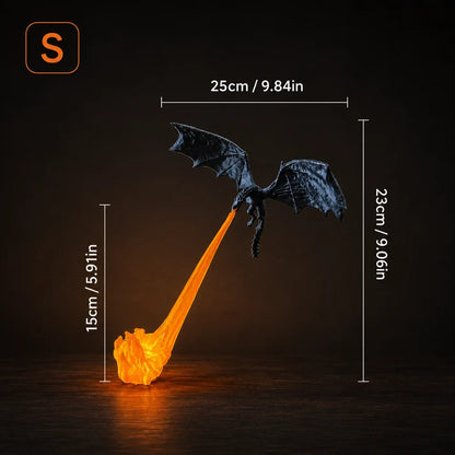 3D Fire-Breathing Dragon with Glowing Flame